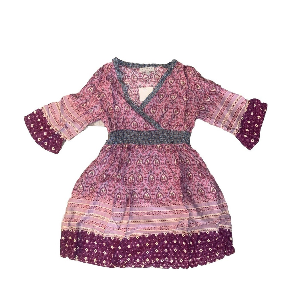 Red & Purple Geometric Shape Women's Dress NWT Size Small